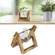 thumbnail image 1 of Terrario de Plantas Vintage Con Soporte de Madera, Florero de Vidrio para decoración de Oficina en Casa, 1 of 7