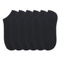 thumbnail image 2 of 6 Pairs Women's Athletic Running No Show Socks, Black, 9-11, 2 of 2