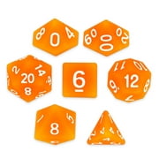 Wiz Dice Forge Embers Set Of 7 Polyhedral Dice In Display Case-Orange Matte