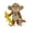 Tan, variant on 2PC 3CM banana +12CM monkey 3D banana monkey printed full-body movable long-tailed monkey desktop ornament simulation model