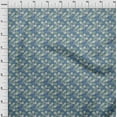 thumbnail image 4 of oneOone Polyester Spandex Grayish Blue Fabric Asian Suzani Craft Projects Decor Fabric Printed By The Yard 56 Inch Wide, 4 of 5