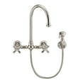 thumbnail image 2 of Whitehaus Whkwcr3-9301-Nt Vintage Iii Plus 1.5 GPM Wall Mounted Bridge Kitchen Faucet -, 2 of 4