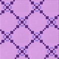 thumbnail image 1 of Ahgly Tapis d'Intérieur Lavable en Machine Carré Violet Transitionnel, 8 Pieds Carré, 1 of 7