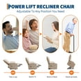 thumbnail image 3 of EastVita Power Lift Recliner Chair - Electric Massage & Heat Recliner with 45° Assist Stand, Swivel Rocker with Cup Holders, 3 of 8