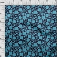 thumbnail image 3 of oneOone Cotton Poplin Medium Blue Fabric Floral Sewing Fabric By The Yard Printed Diy Clothing Sewing Supplies 42 Inch Wide, 3 of 5