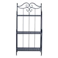 thumbnail image 3 of 3-Tier Plant Stand Rack, Tall Metal Book Holder Organizer Shelf, Elegant Scrollwork Freestanding Potted Plants Display Storage Rack for Indoor and Outdoor, Home Decor, 3 of 9