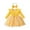 #0231-Yellow, variant on Cowsor Baby Girls Long Sleeve Round Neck Dress Set Daisy Print Delicate Trim Bow Decor 2 Piece Outfit with Headband for 6 Months to 3 Years Old Fall Winter Wear