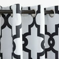 thumbnail image 3 of Exclusive Home Ironwork Sateen Woven Room Darkening Blackout Grommet Top Curtain Panel Pair, 52"x96", White, 3 of 8