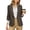 Brown, variant on Women's Solid Casual Blazer Open Front 3/4 Sleeve Lightweight Work Office Blazer Jacket with Pockets Business Collared Mint Green, Gifts for Women