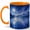 Orange, variant on Moonlit Mountain Lake 11oz Ceramic Mug, Blue Night Landscape Art