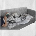 thumbnail image 6 of Animal Soft Flannel Fleece Throw Blanket, Hand Sketch Grizzly Bear Wildlife Mammal Ink Drawing Nature Theme Artwork, Cozy Plush for Indoor and Outdoor Use, 50" x 60", Black White, by Ambesonne, 6 of 6