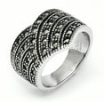 thumbnail image 1 of Bague en Acier Inoxydable Poli et Antique Taille 6, 1 of 3