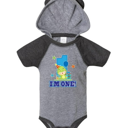

Inktastic First Birthday Baby Dinosaur Balloon Gift Baby Boy or Baby Girl Bodysuit