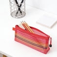 thumbnail image 5 of Under $1 Pencil Case Large Capacity Pencil Pouch Mesh Pencil Box with Rainbow Stripe Pen Bag Stationery Organizer for College Office Desk Supplies by PALIFEUR, 5 of 7
