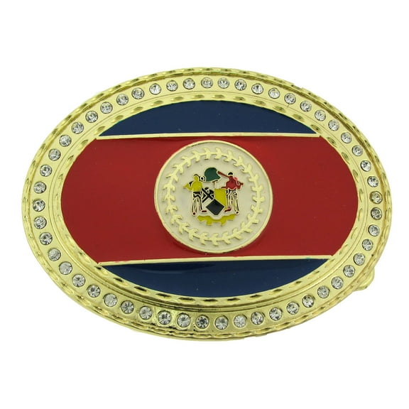 Belize Belt Buckle Gold Central American Belizean Land Nation Fashion Metal