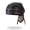 Black, Gray, variant on Hot Leathers HWL1009 Rub-Off Seam Medium Weight Leather Headwrap - Black with Gray - One Size Fits Most