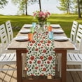 thumbnail image 4 of Table Runners 72 Inches Long Dress Scarves, Valentine's Day Farmhouse Kitchen Table Runner, Coffee Tablerunners, Red Roses Leaves Plants Spring Beige 16x72 Inch, 4 of 9