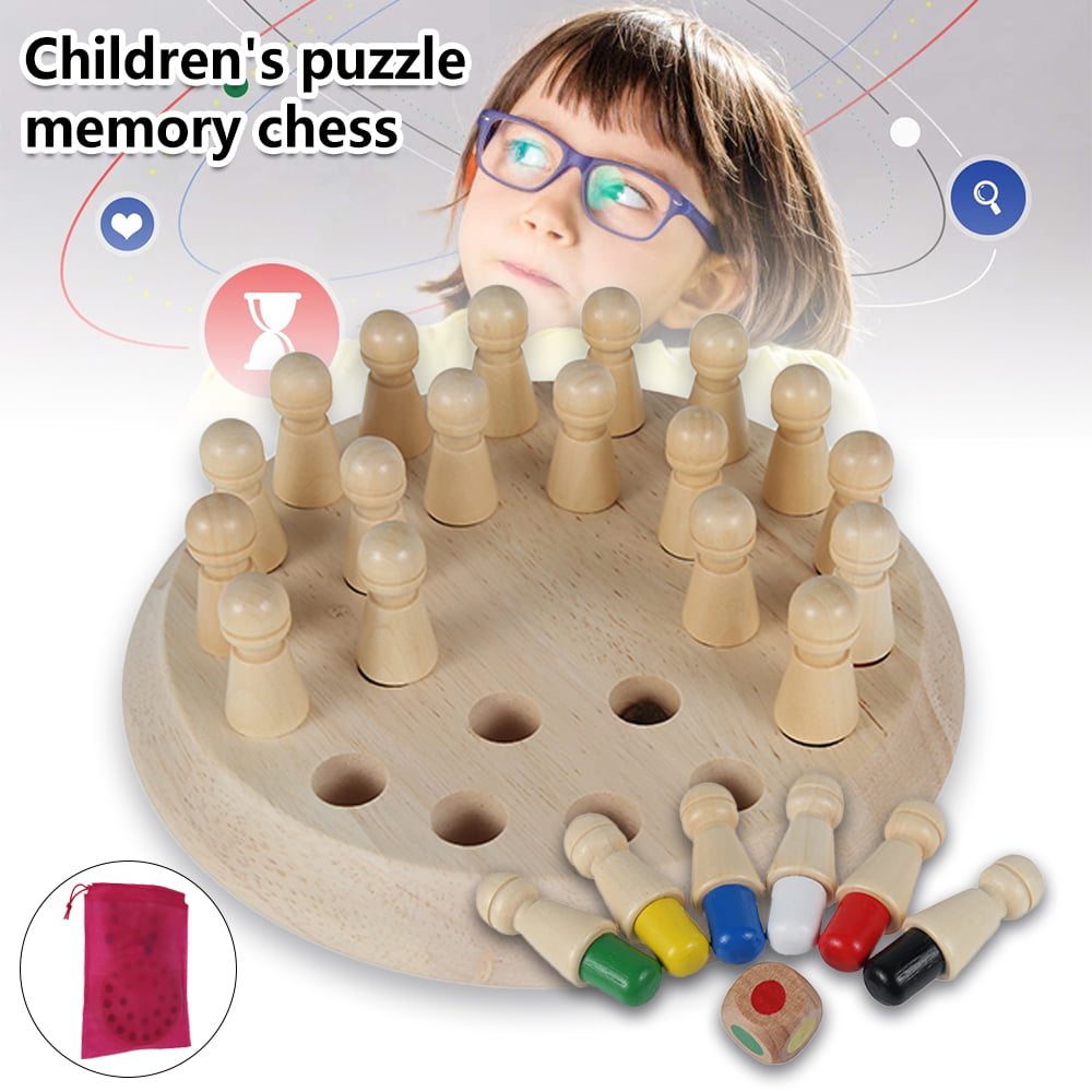 Wooden Memory Match Stick Chess Game Children Early Educational Party 3D Hot 