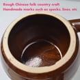 thumbnail image 5 of Casserole Clay Pot 60oz Heat-resistant Handmade Earthen Cooking Serving with Lid Soup Spout, 5 of 6