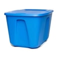 thumbnail image 3 of Homz 18 Gal Standard Plastic Storage Container w/ Secure Lid, Blue, 8 Pack, 3 of 10