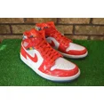 thumbnail image 4 of Jo r-dan 1 Mid SE (DC7294-600) "Barcelona Sweater Red" Patent Leather Men's Shoes, 4 of 6