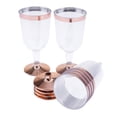 thumbnail image 2 of Champagne Flutes Disposable - Detachable Champagne Glasses for Parties, Clear Cups for Weddings Party Bulk Pack Adorno de Macarena Copas de vino tinto desechables, 2 of 8