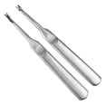 thumbnail image 4 of Professional Stainless Steel Leather Groover & Edge Skiving Tool Set, U-Type V-Type Stitching Groover, Cuticle Pusher Trimmer for DIY Leather Craft & Leatherworking, 2.95x0.79 Inches, 4 of 8