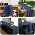 thumbnail image 6 of Navy Blue Striped Table Runner 48 Inches Long, Navy Blue White Farmhouse Stripes Kitchen Coffee Dining Table Decoration for Home Party Birthday Wedding Home Decor 13x48 Inches, 6 of 8