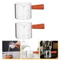thumbnail image 4 of Shisuyan 2pcs Scale Measuring Glass Coffee Cup Baking Measuring Cup Wooden Handle Milk Cup, 4 of 9
