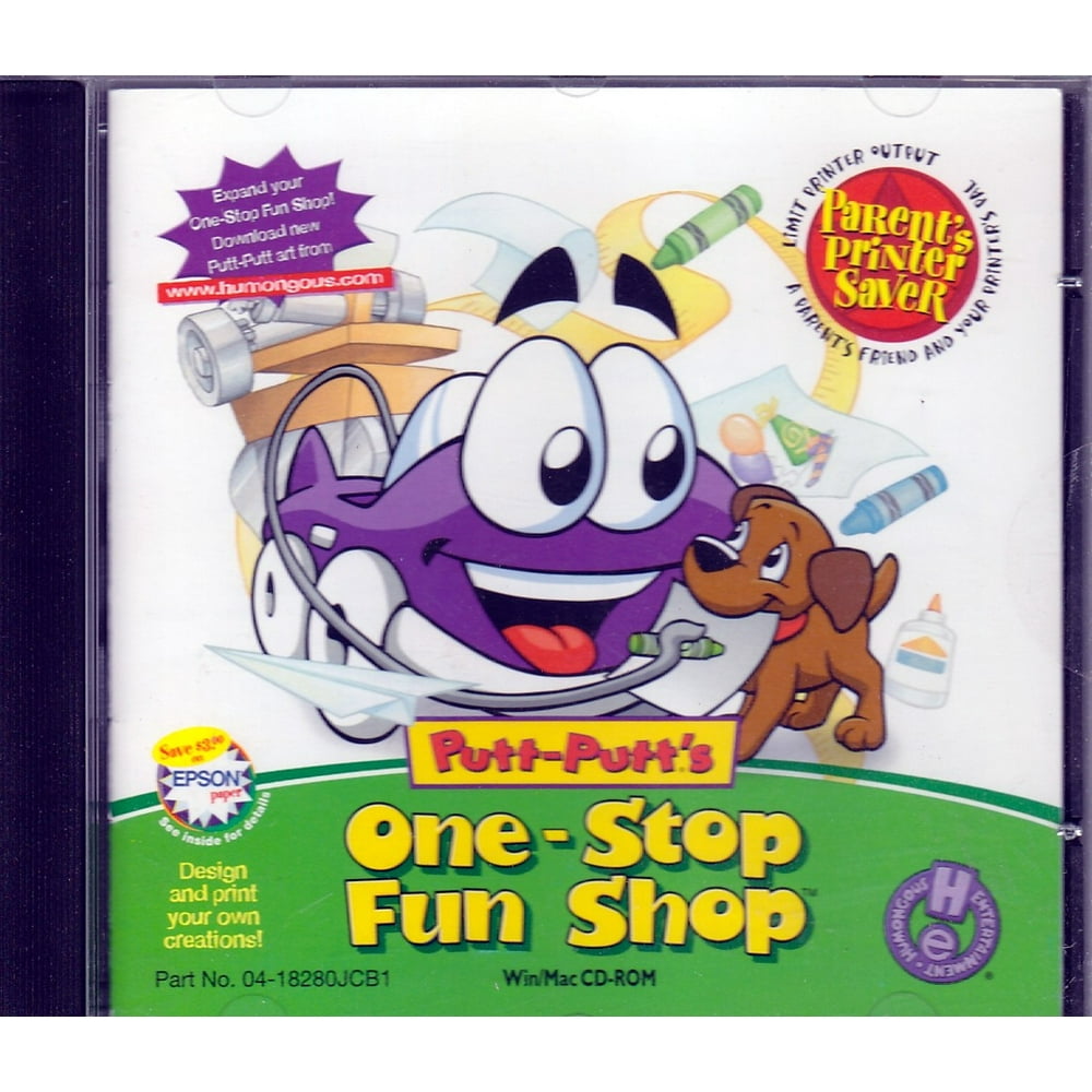 PuttPutt's One Stop Fun Shop CDRom Classic Putt Putt fun Design