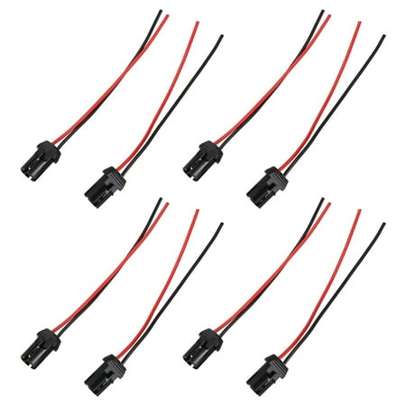 

T10 W5W Light Bulb Socket Lamp Holder Connector Extension x 8