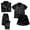 K-Black, variant on 4Pcs Pajamas for Women Womens Petite Pajamas Set Womens Pajamas Plus Teen Girls Pajamas Size Pajamas for Women Casual Pajamas Women's Lace Ladies Fleece Pajamas Suspenders Shorts Home Wear