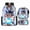 4, variant on 10 Styles Anime Warrior Print 17" 3-Piece Backpack Set, Casual Daypack with Lunch Bag & Pencil Case