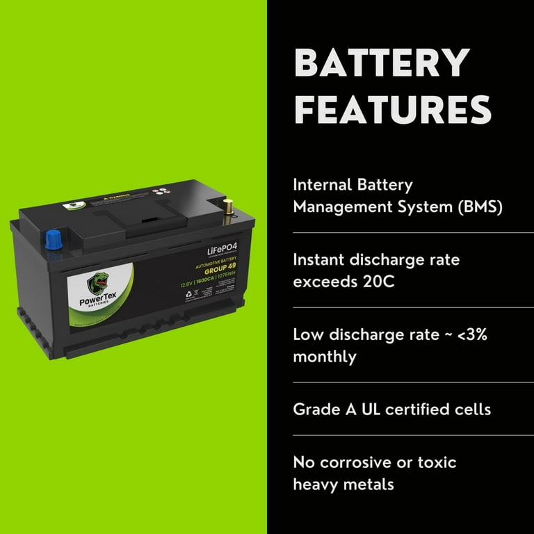 2013 Audi A6 Quattro Car Battery BCI Group 49 / H8 Replacement Lithium  LiFePO4 Automotive Battery 