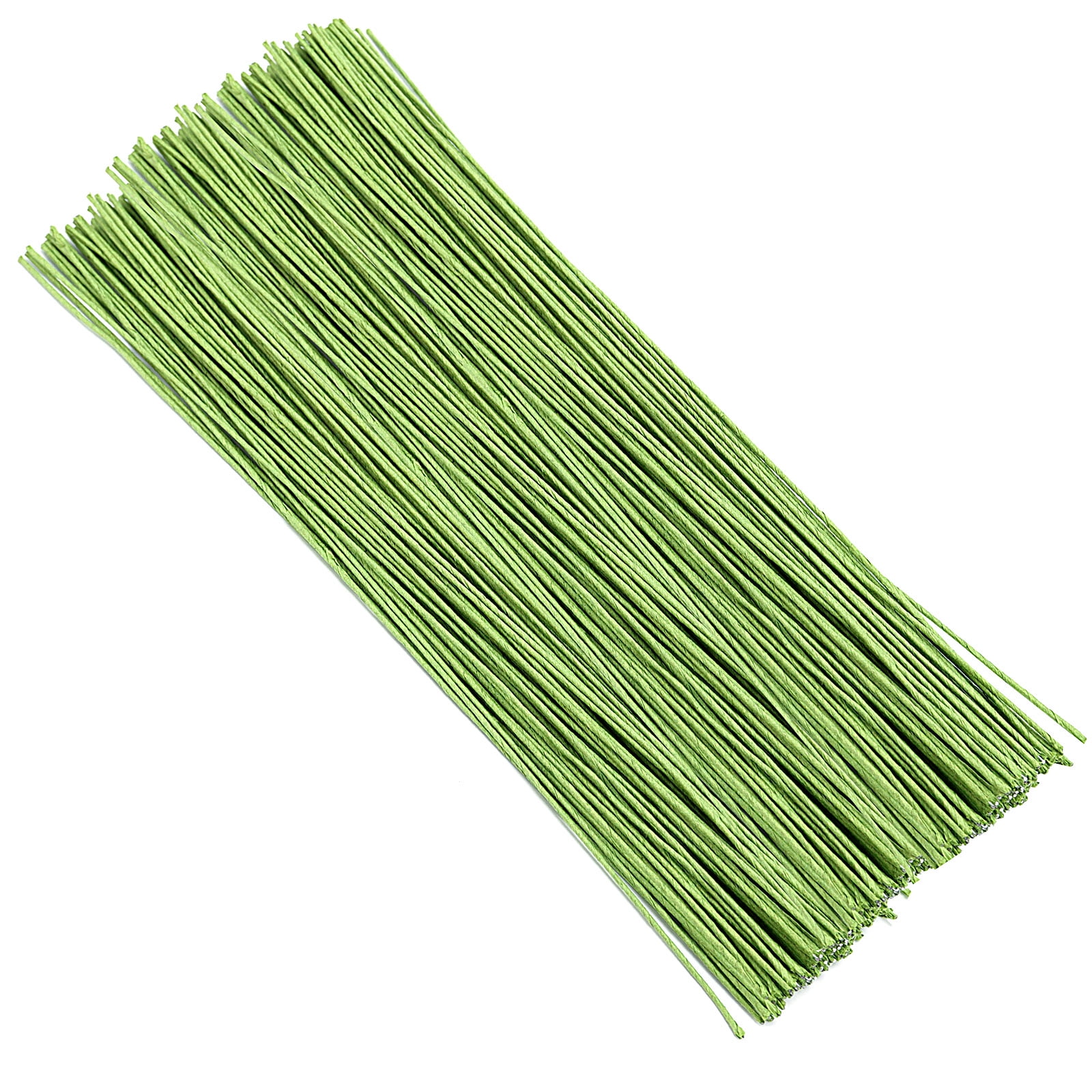 Floral stem wire, bad packing, L: 30 cm, W: 2 mm, green, 20 pc/ 1 pack