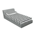 thumbnail image 2 of Ambesonne Vintage Fitted Sheet & Pillow Sham Set, Gradient Retro Lines, Twin, Charcoal Grey, 2 of 2