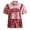 A-Red892, variant on XIAOCHA Men's Oktoberfest Themed Shirt Short Sleeve Collared Button Up Gingham Print Tee Festive Bavarian Style Casual Party Top