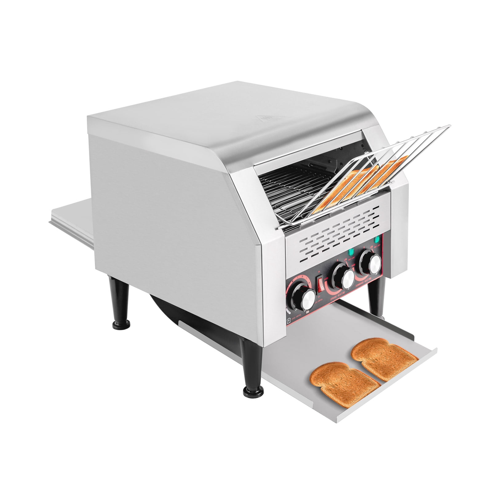 Conveyor Toaster with 2200W High-Power, Stainless Steel Construction, Adjustable Heating Modes, and Multi-Speed Control – Toasts 300 Slices Per Hour, Easy to Operate and Clean