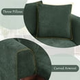 thumbnail image 6 of Harper & Bright Designs L-Shaped Sectional Sofa Set, 4-Seat Couch with Wooden Storage Compartment, Chenille Upholstered Sectional Sofe for Living Room, Green, 6 of 18