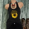 thumbnail image 3 of Blusa sin mangas con cuello redondo y estampado de girasol para mujer Fridja  gh3909, 3 of 4