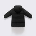 thumbnail image 5 of Ecqkame Girls Winter Down Coats Solid Color Hooded Zipper Heavyweight Jackets Mediun Length Casual Warm Outwear for 2-13 Years Black 8-9 Years, 5 of 9