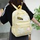 thumbnail image 3 of Y2K Mochila para mujer Bolsos estéticos Mochila con patrón de estrellas para viajes de trabajo Amarillo, 3 of 7