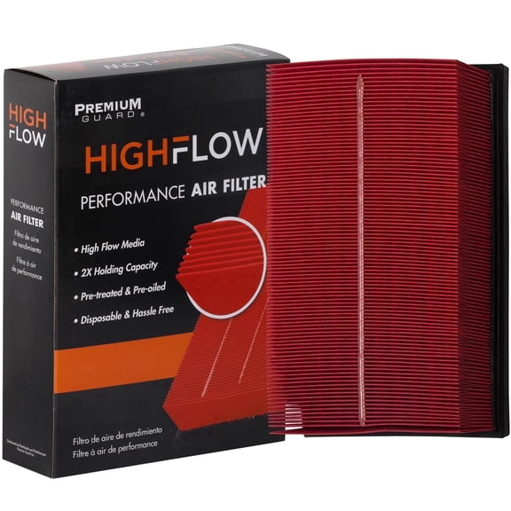 HIGHFLOW High Performance, Pre-Oiled Disposable Engine Air Filter PA99001X | Fits 2018-2024 Volkswagen Tiguan, 2019-2025 Audi Q3