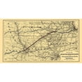 thumbnail image 3 of Colton 14x9 Black Modern Framed Museum Art Print Titled - Chicago and Southwestern Railway - Colton 1869, 3 of 5