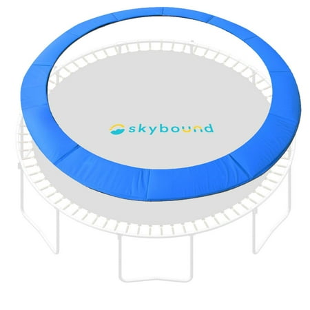 SkyBound 14ft Universal Replacement Trampoline Pad - Fits up to 7 Inch Springs - Spring Cover (Blue)