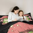thumbnail image 5 of Feelyou Kawaii Frog Prince Twin Bedding Sets 7-Piece for Teem, Pink Jungle Mushroom Bedding Comforter Set, Cute Cartoon Theme Reversible Sheet Sets, Luxury Bedroom Decor, 5 of 8