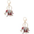 thumbnail image 1 of SURJDE 2pcs Elephant Keychain Gift Key Fob Bag Pendant Rhinestone Keyring Bag Charm Handbag Miss Animal, 1 of 7