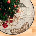 thumbnail image 4 of Coolnut Fall Butterfly Flower Christmas Tree Mats Waterproof Tree Skirt, Cycle Retro Autumn Xmas Tree Stand Tray Mat Floor Protector Pad for Holiday Party Decoration, 28.3", 4 of 6