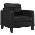 thumbnail image 5 of vidaXL Sofa Chair with Footstool Black Couch 30.7"x30.3"x31.5"/78"x30.3"x31.5", 5 of 16
