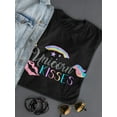 thumbnail image 3 of Unicorn Kisses Quote Shaped T-Shirt Women -Image by Shutterstock, Female Small, 3 of 4